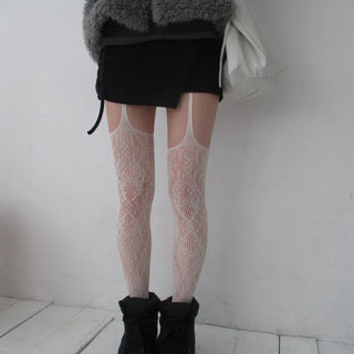 Flower Garter Stockings (2 colors)