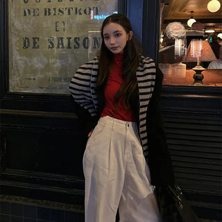 Saint Striped Scarf Winter Warmth Item for Year-End Look