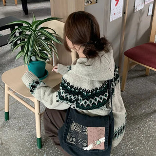 [UNISEX] Vintage Fair Isle Nordic Knit Outerwear