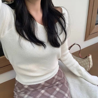 Eden Round Neck Ribbed Crop Knit
