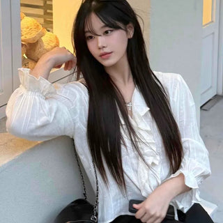 Soft Boho Chic Ruffle Blouse