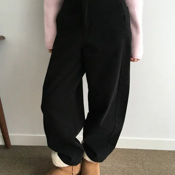 Cream Balloon Wide Pants