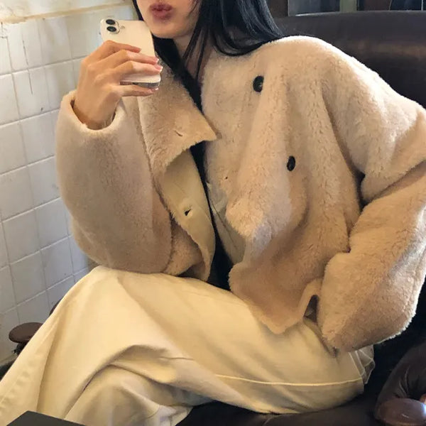 Reversible Two-Button Shearling Jacket
