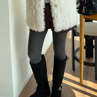 Nerdy knit stocking   Winter tights ribbed pantyhose