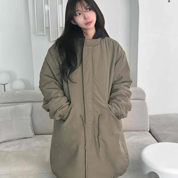 Big Size Oversized Long Padded Field Jacket