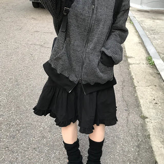 Unisex Naruse Brushed Ribbed Knit Zip-Up (2 colors)