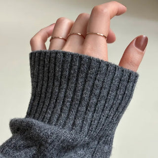 Flat-Cut Angled Slim Layered Silver Ring