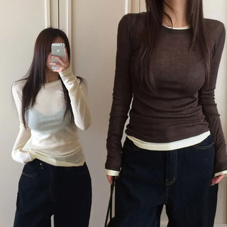 Henter See-through Slim T-shirt [Tencel 70%, Wool 30%]