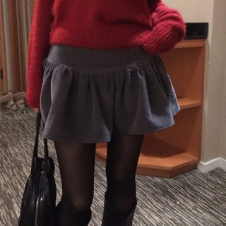 The Clée Velvet Low Flare Skirt