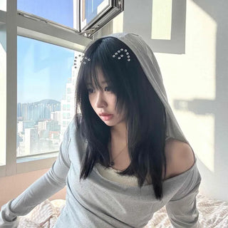 Sexy Off-Shoulder Slim Fit Ribbed Long Sleeve T-Shirt