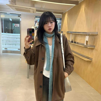 Daily Oversized Single Button Long Coat