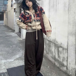 Side Slit Sweatshirt Training Pants