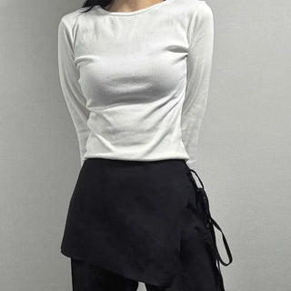 Daily Slim Fit Round Neck Cotton Long Sleeve Tee