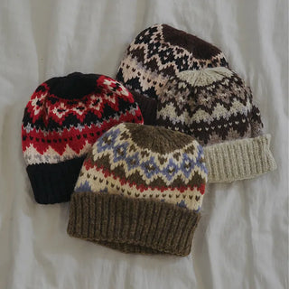 Snowing Nordic Fluffy Beanie