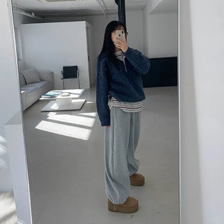 Bebe Double-Fleece Two-Way Jogger Pants