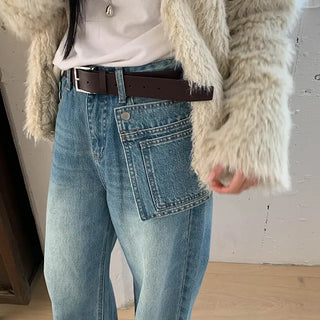 Int cowhide square belt