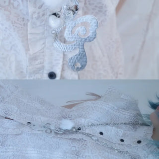 Angel stage note necklace