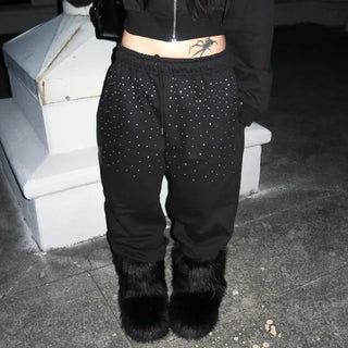 CRYSTAL Wide Pants *Fleece-lined*