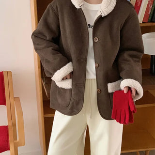 Half Shearling Suede Shearling Jacket
