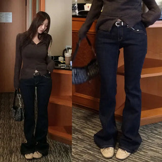 Giel Low denim bootcut pants