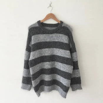 Mushroom Hair Color Block Knit