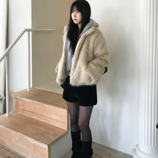 Perry High-neck Fur Jacket (one color)