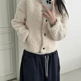 Turtleneck High-Neck Fur Jacket (2 colors)