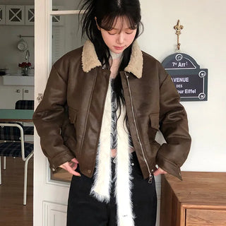 Cherry Fur Suede Shearling Jumper