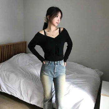Lace Crop Sleeveless Cardigan Set