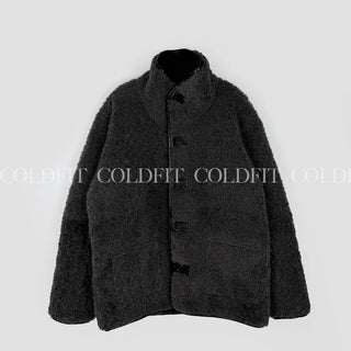 Reversible shearling jacket