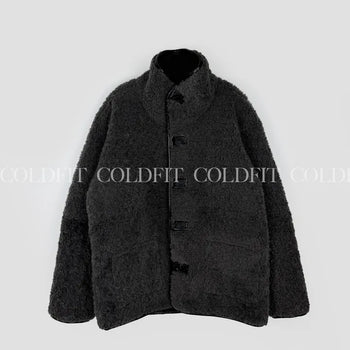 Reversible shearling jacket