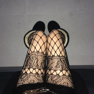 GARTER fishnet stockings