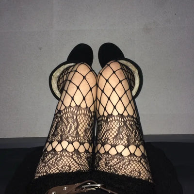GARTER fishnet stockings
