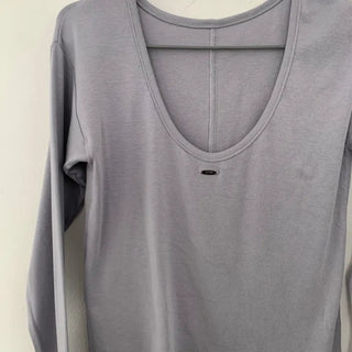 Karin Tencel Silver Logo U-Neck T-Shirt