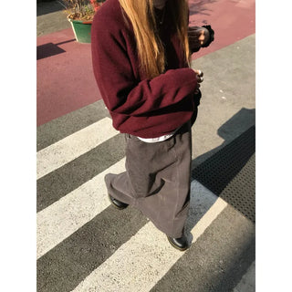 Corduroy Maxi Skirt (2 colors)