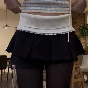 Ruffle Frill Flare A-Line Mini Skirt