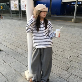 *Unisex* Hairy Striped Knit