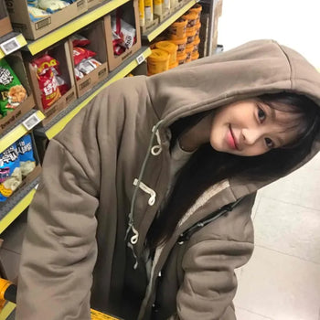 Cozy Fleece Hooded Oversized Long Coat