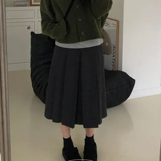 Moyo Vintage Pleated Midi Skirt
