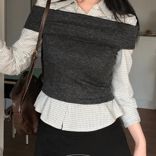 Sherry Layered Off-Shoulder Top