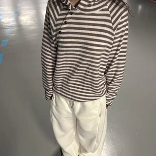 Angie Fleece-lined Striped Warmer Hoodie