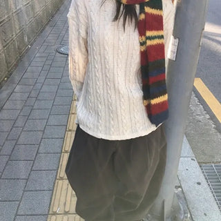 *Domestic/High Quality* Cable Knit Slit Knit