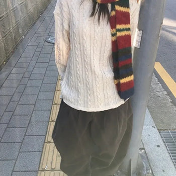 *Domestic/High Quality* Cable Knit Slit Knit