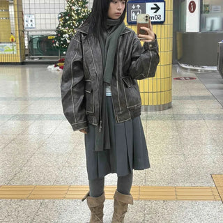 Double Pocket Utility Short Jumper Jacket