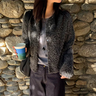 [High Demand] Merry Wool Fur Cardigan 3 Colors