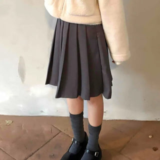 Daily pleated midi skirt