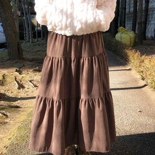 Candy Tiered Elastic Waist Maxi Skirt