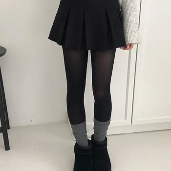 Theron Wool Pintuck Mini Skirt
