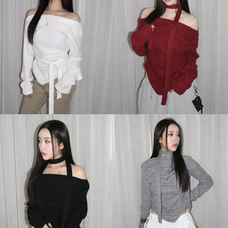 WINTER REDRICK choker off-shoulder