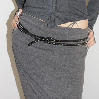 Slim Stud Double Belt